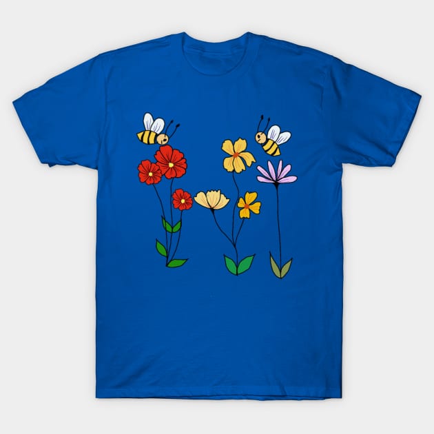 Happy Bees T-Shirt by CATiltedArt